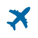 blue aircraft icon at angle