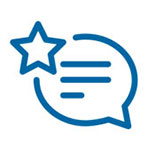 message chat box with star on it