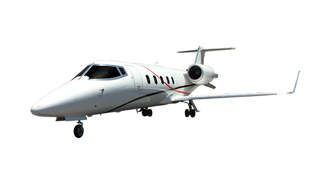 clear background image of Learjet