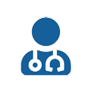 person with stethoscope icon