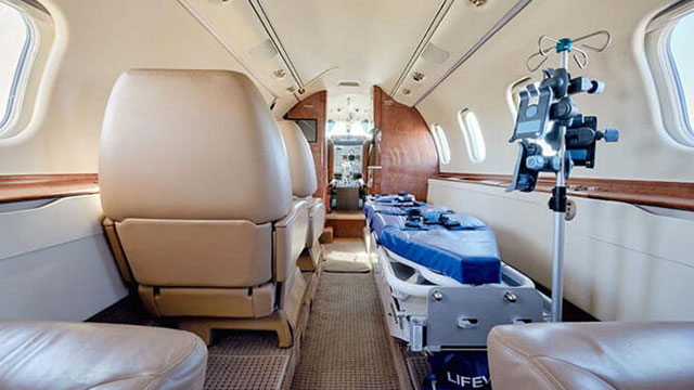 small square of learjet interior