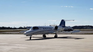 zoomed out view of APEX executive jet