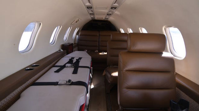 interior of a Learjet 35