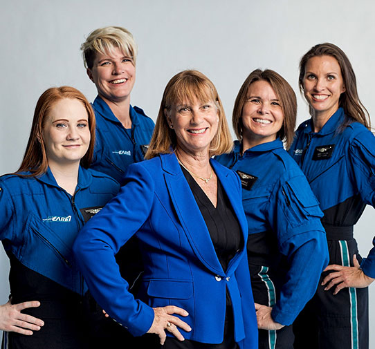 all women medical professionals in blue AirCARE1 uniforms
