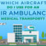 which aircraft do I use for an air ambulance medical transport cover with cartoon on hospital